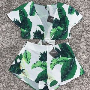 Crop and short set